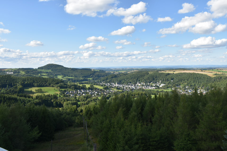 Blick vom Turm der Kohlhaukuppe auf Geising